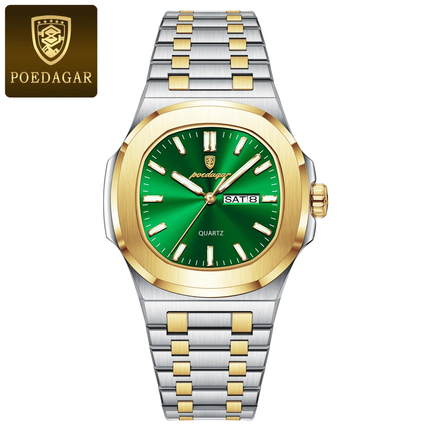 POEDAGAR Luxury Square Men's
