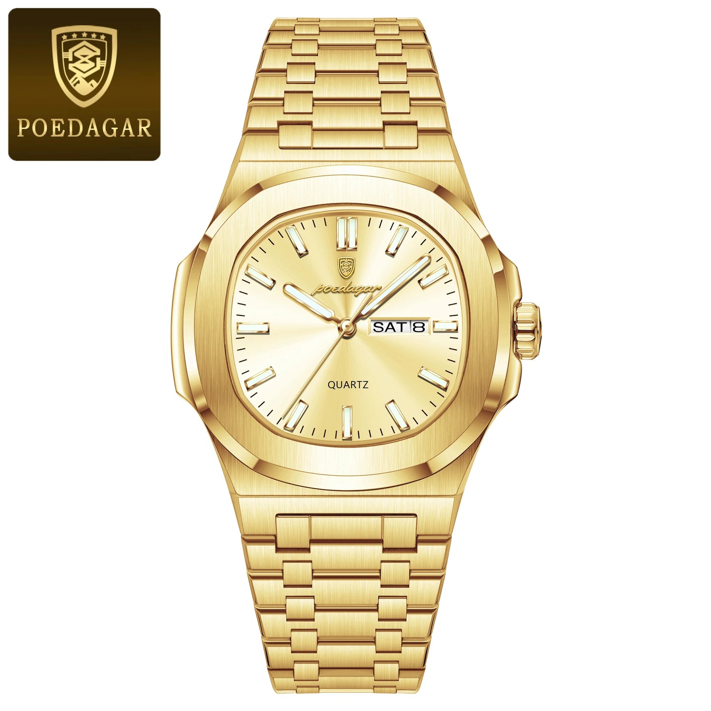 POEDAGAR Luxury Square Men's