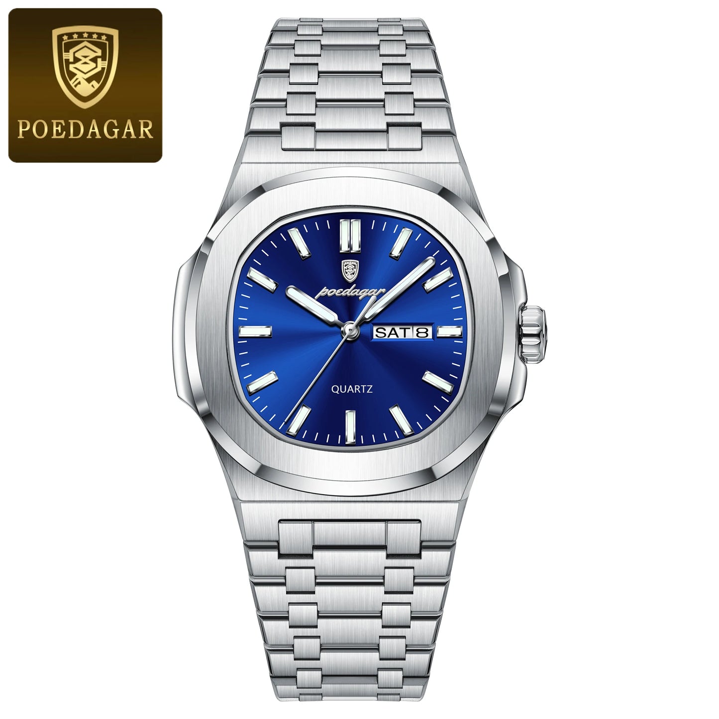 POEDAGAR Luxury Square Men's