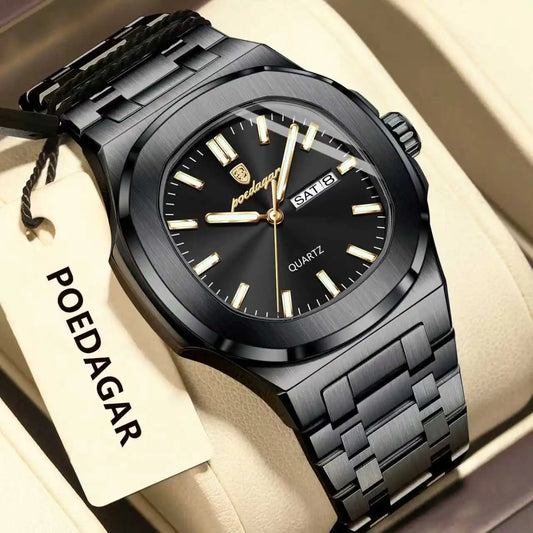 POEDAGAR Luxury Square Men's