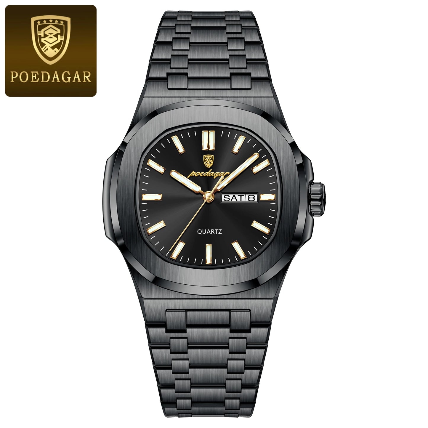 POEDAGAR Luxury Square Men's
