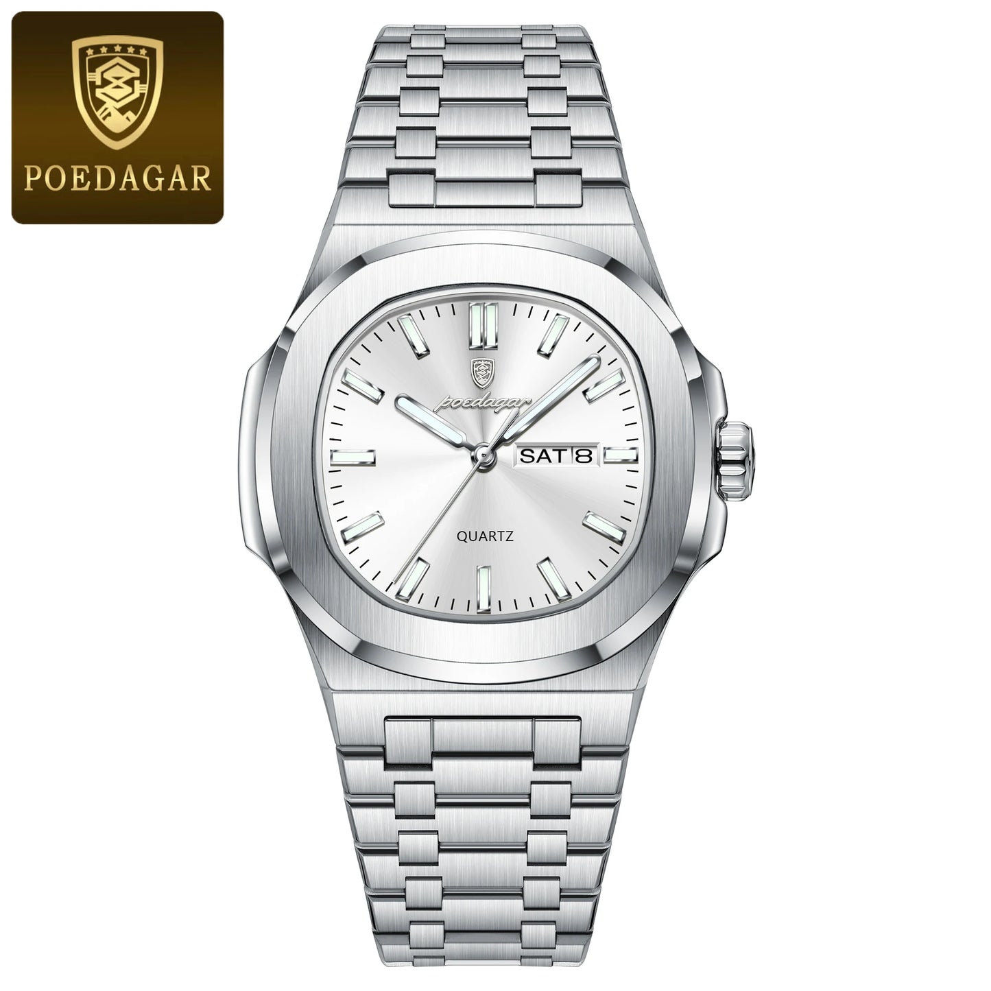 POEDAGAR Luxury Square Men's