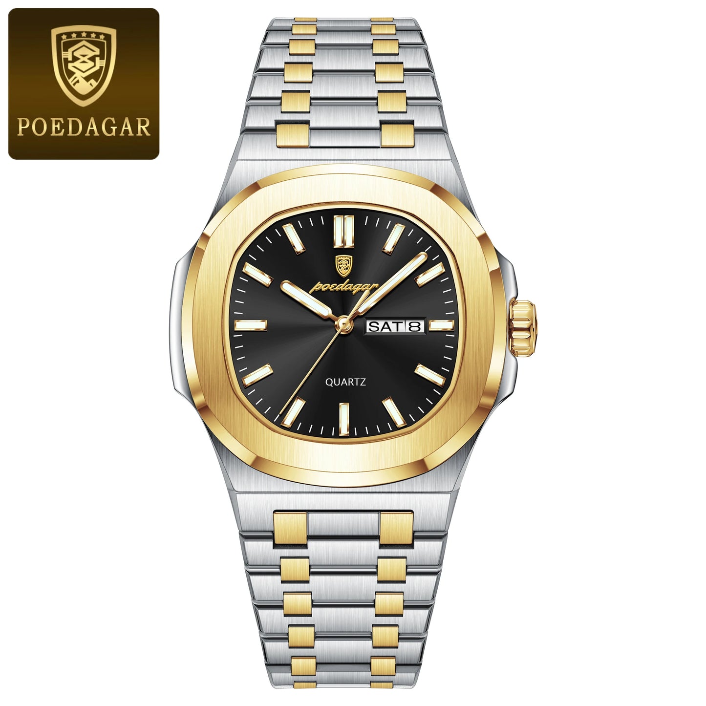 POEDAGAR Luxury Square Men's